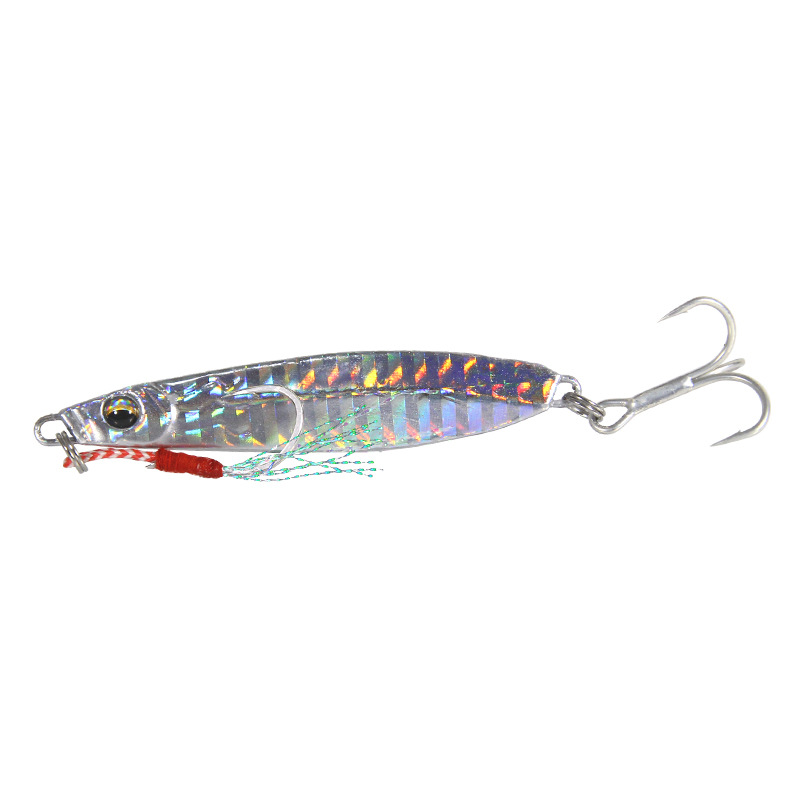 Fishing Tackle Sequin Fishing Lure Bait Tog-heavy Slow-shaking Blade Iron Plate Sea Fish Mackerel Tackle Bait For Fishing: silver / 18g