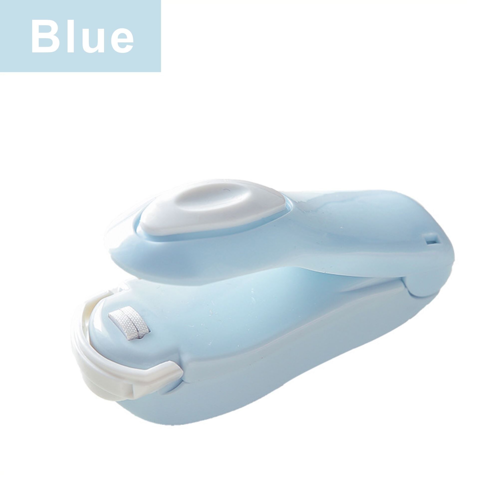 sealing machine portable mini sealing machine household machines food protectors plastic bags packaging bags mini appliances: Blue