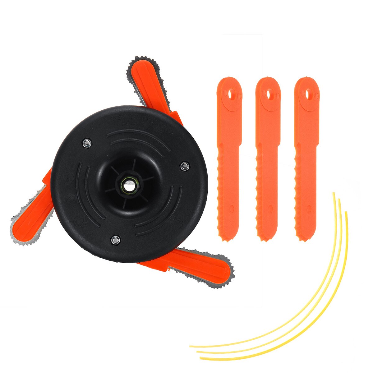 Newest Dual Use Powers Grass Trimmer Head Plastic Chain Saw with Nylon Line Cutter for Lawnmow