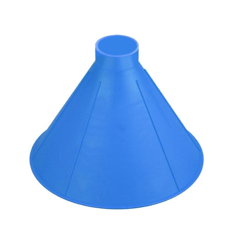 Auto Car Magic Window Windshield Car Ice Scraper Shaped Funnel Snow Remover Deicer Cone Deicing Tool Scraping ONE Round: 14.5cm base blue