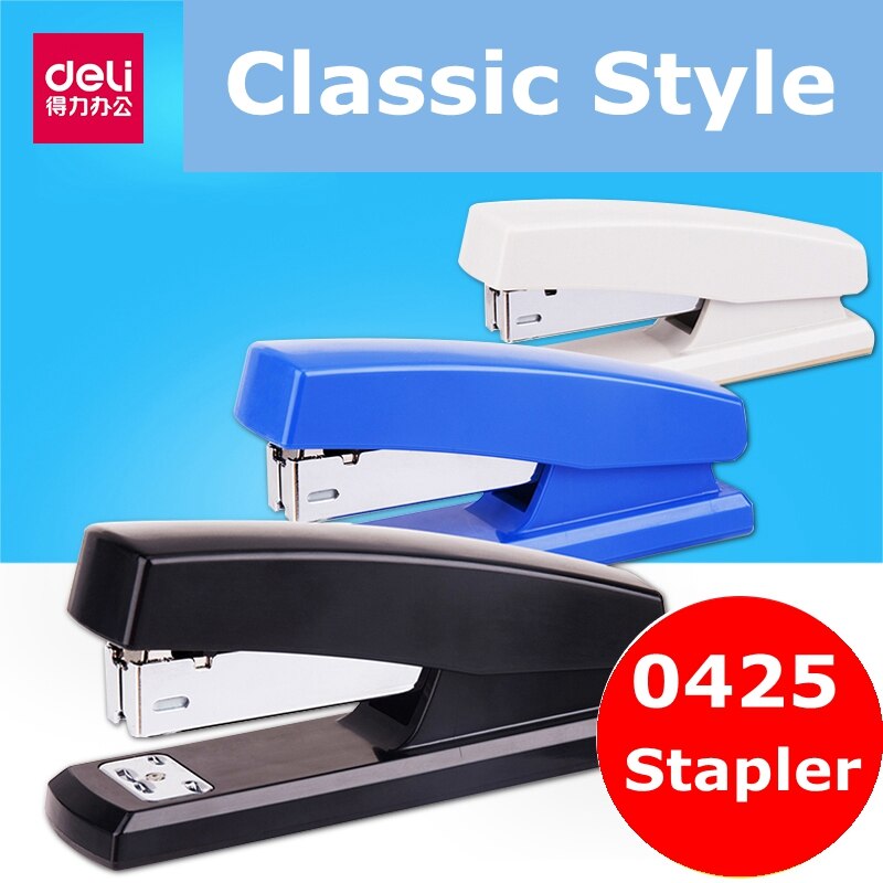 [ReadStar]Deli 0425 classic economy stapler 20 papers capacity match 24/6-26/6 staple office suppliers hand paper binding