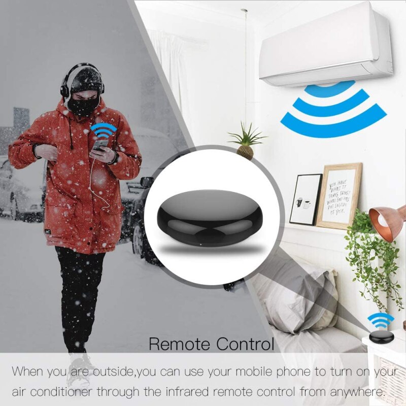 Smart Wireless WiFi-IR Remote Controller Tuya/Smart Life APP WiFi Infrared Remote Controller Air Conditioner TV