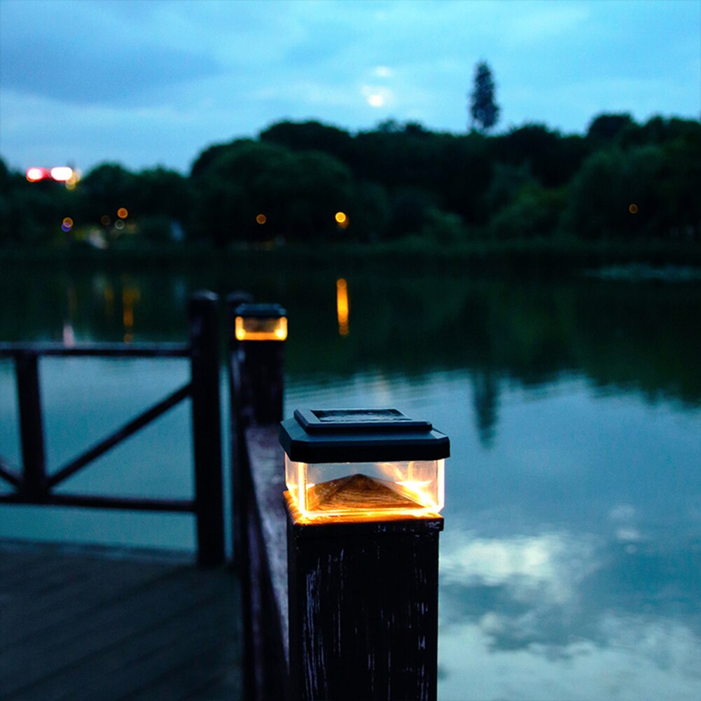 Led Spot Light Tuinpad Landschap Verlichting Waterdicht 8 Led Solar Pijler Lamp Outdoor Hek Binnenplaats Villa 'S Kolom Licht