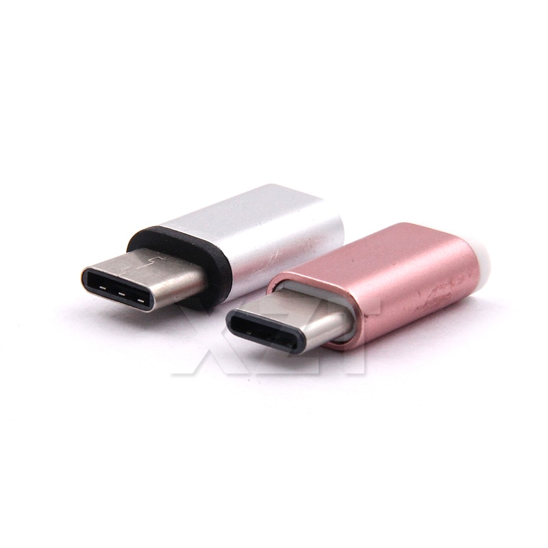 2 Pcs USB-C Type-C Micro Usb Gegevens Opladen Adapter Converter Connector Voor Android Telefoon