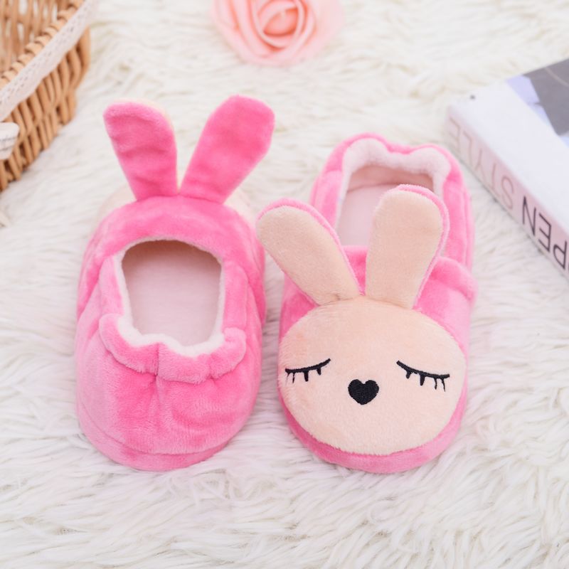 Babyschoenen peuterslofjes kinderen meisjes jongens cartoon konijn warme winterschoenen huisschoenen kinderen konijn roze schoenen