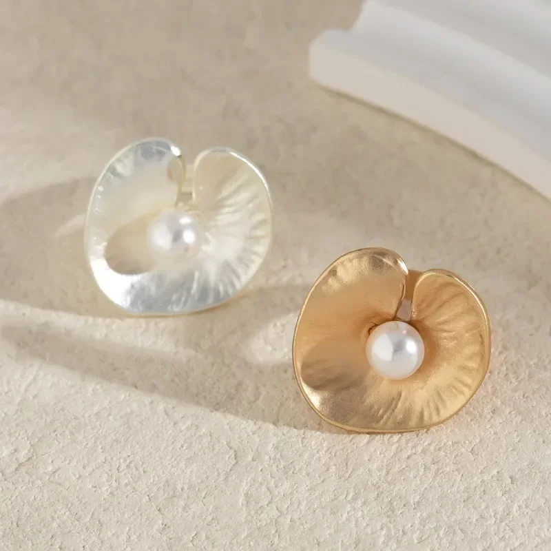 Anillos irregulares gruesos y grandes geométricos de Color dorado y plateado para mujeres y hombres, anillos de dedo con conexión de cuerda elástica con personalidad
