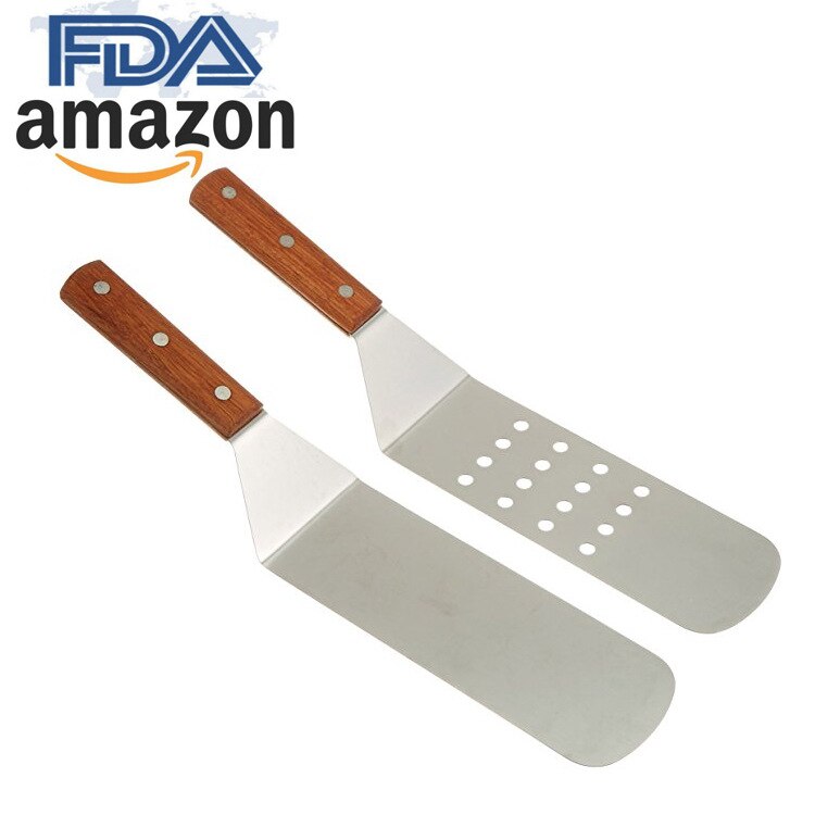 oben Klasse Edelstahl Holz Spachtel Küche Japanischen Stil Küche Gebraten Steak Gegrillte Schaufel Grill Hine Shov -40