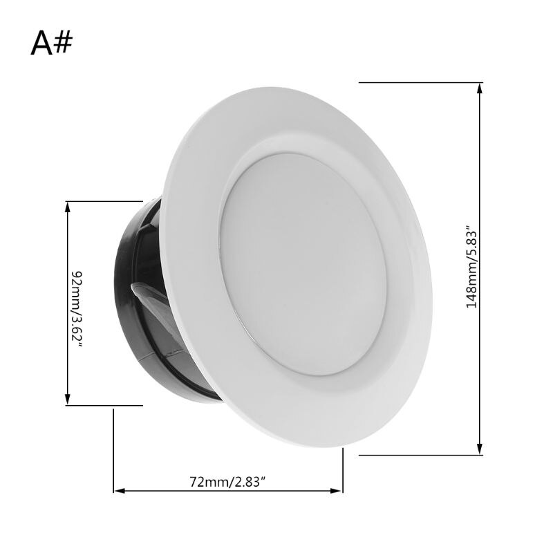 Air Vent Extract Valve Grille Round Diffuser Ducting Ventilation Cover 100mm: A