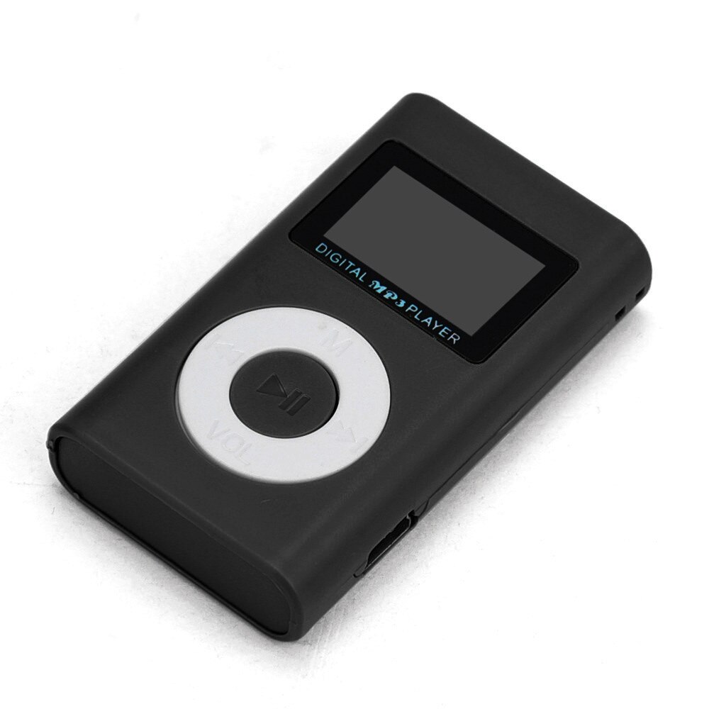 Reproductor Mp3 con Usb, Clip multimedia, Mini reproductor Mp3, pantalla Lcd, compatible con tarjeta Micro Sd, Tf, Walkman rojo, 32gb: Black