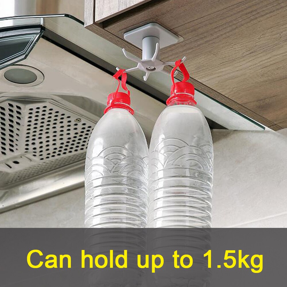 Rotating Hook Kitchen Hook Organizer Bathroom Hanger Wall Dish Drying Rack Holder for Lid Cooking Accessories Cabinet Storage