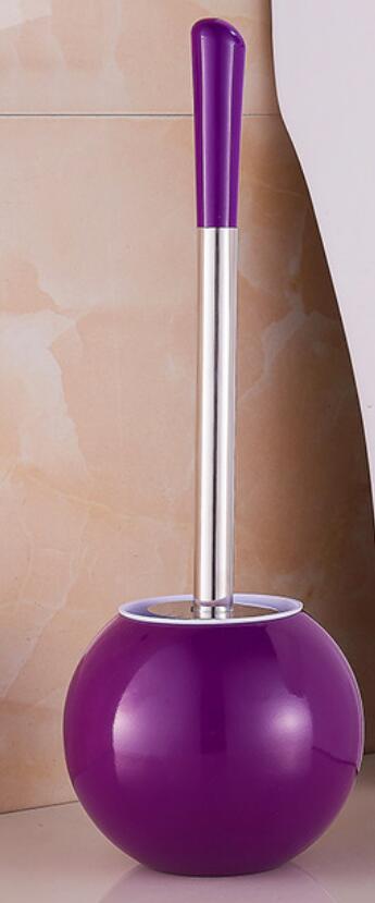 European Toilet Brush SetStainless Steel Round Base Color Toilet Brush, Bathroom Toilet Clean Brush Toilet Brush Set