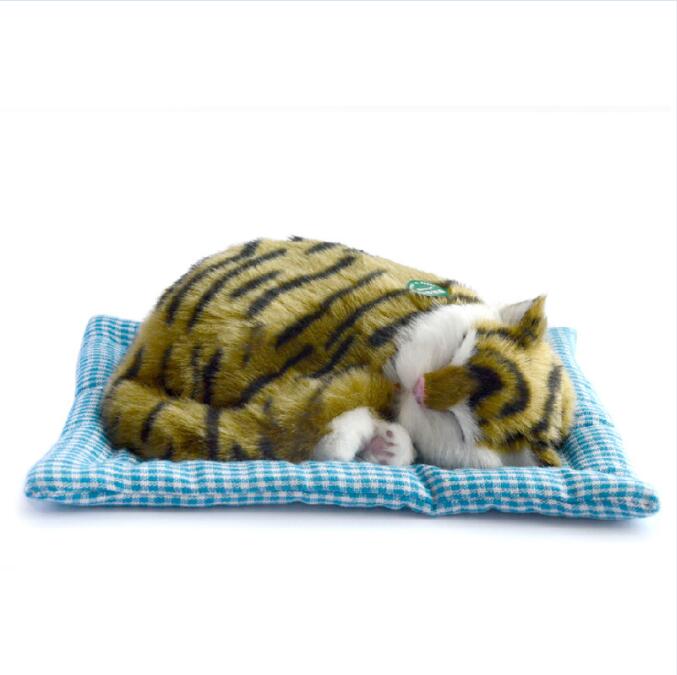 Simulation animal chat lit chien animal de compagnie d'anniversaire Simulation jouets pour enfants endormi chat chien électronique animal de compagnie: cao dao mao BD