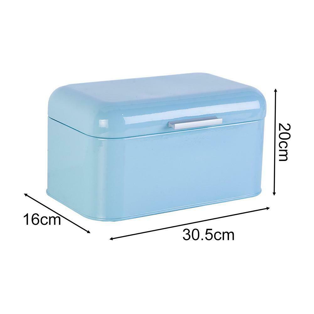 Metal Bread Box Storage Case European Style Retro Kitchen Container Solid Color DAG-ship