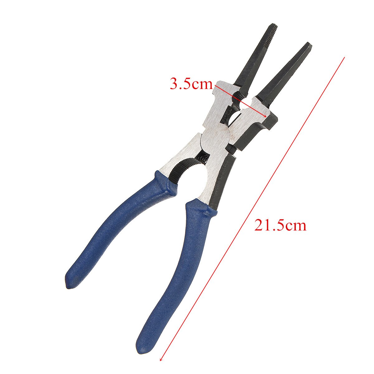 Alicates de soldadura MIG de boca plana, mango aislado de acero al carbono para soplete de soldadura, herramientas multiusos de corte de alambre Mig con muelle cargado