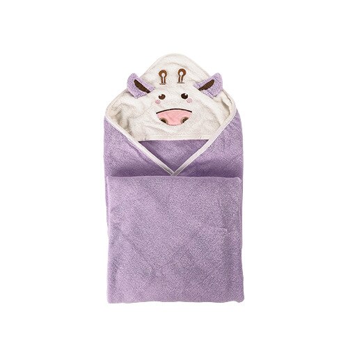 Høst baby gutter barn badehåndkle jenter hettegenser jule poncho barn badehåndkle tegneserie dyr svømme badekåpe bomull: Lilla