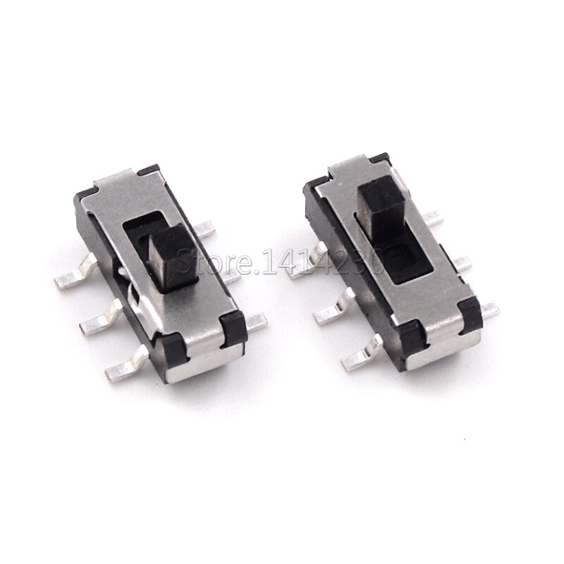 10Pcs MSS22D18 MINI Miniature SMD SMT Slide Switch 2P2T 6Pin Handle high 2mm for DIY Electronic Accessories