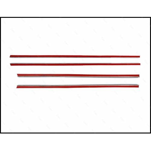 Dacia duster krom fönsterram trim 4 dörrar rostfritt stål bil styling tillbehör krom ram abs material