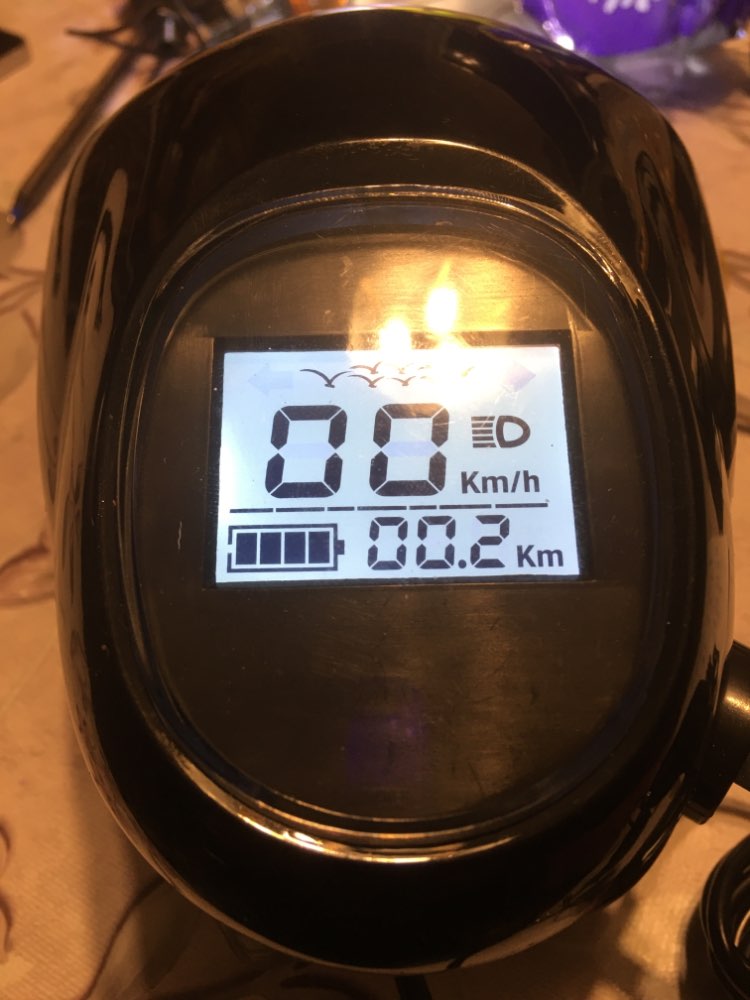 Velocímetro/ODO/indicador de luz/pantalla LCD + luz frontal/lámpara + cuerno + cerradura para bicicleta eléctrica HARLEY scooter ATV triciclo conversión