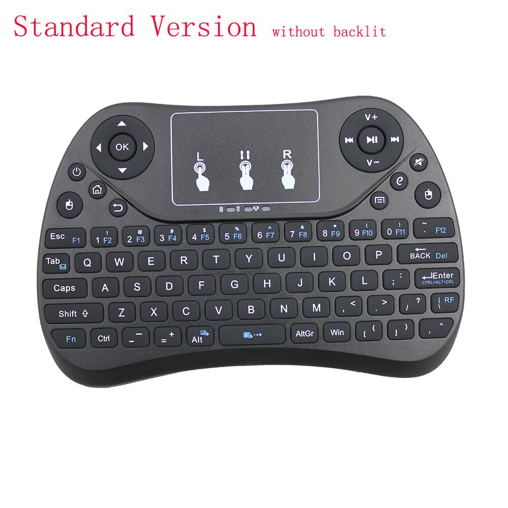 2.4GHz Mini Wireless Keyboard with Touchpad T2 Air Mouse English Version Handheld for Android TV BOX PC Xgimi H1S Projector: Standard Version