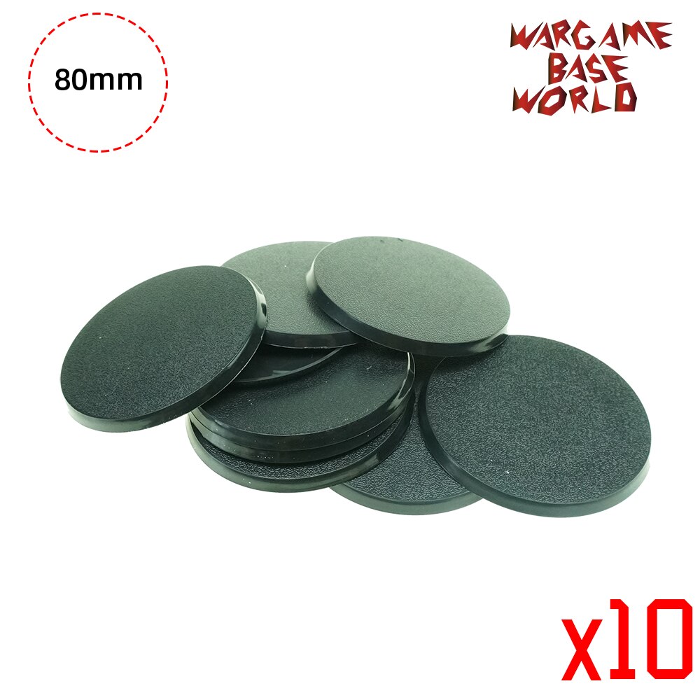 Wargame Base Wereld-80 Mm Ronde Bases: 10 bases