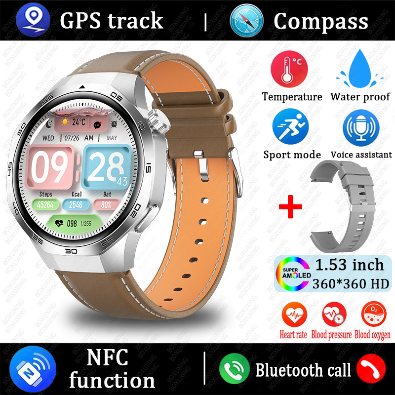 2025 Nuovo Orologio 5 MAX Astuto Della Vigilanza HD AMOLED Schermo NFC GPS inseguitore Chiamata Bluetooth Impermeabile sport saluto Smartwatch Uomo Donna: multicolore