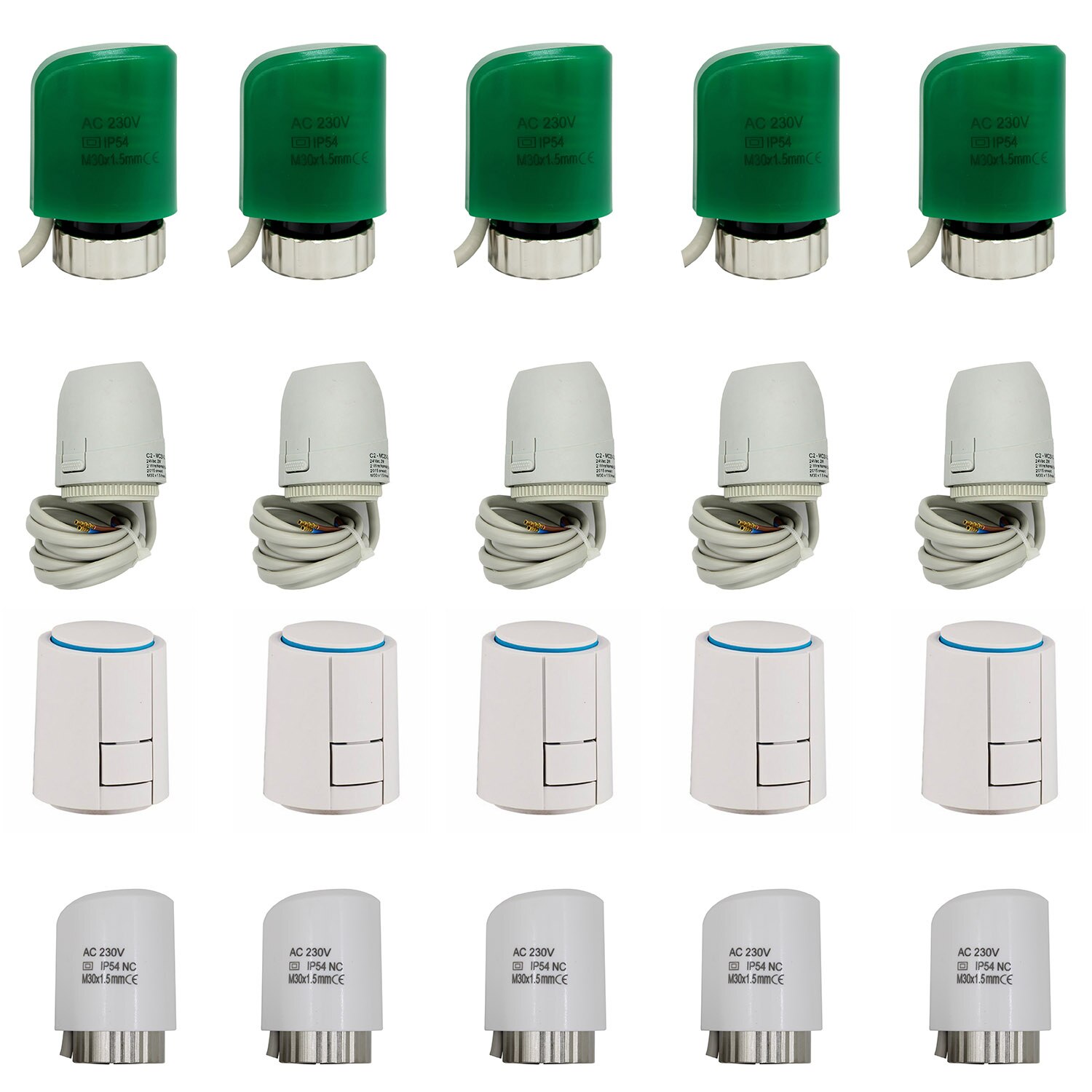 Thermo-elektrische Drive Motor 220 24V Elektrische Thermische Actuator Normaal Gesloten Open Voor Vloerverwarming Spruitstuk Radiator