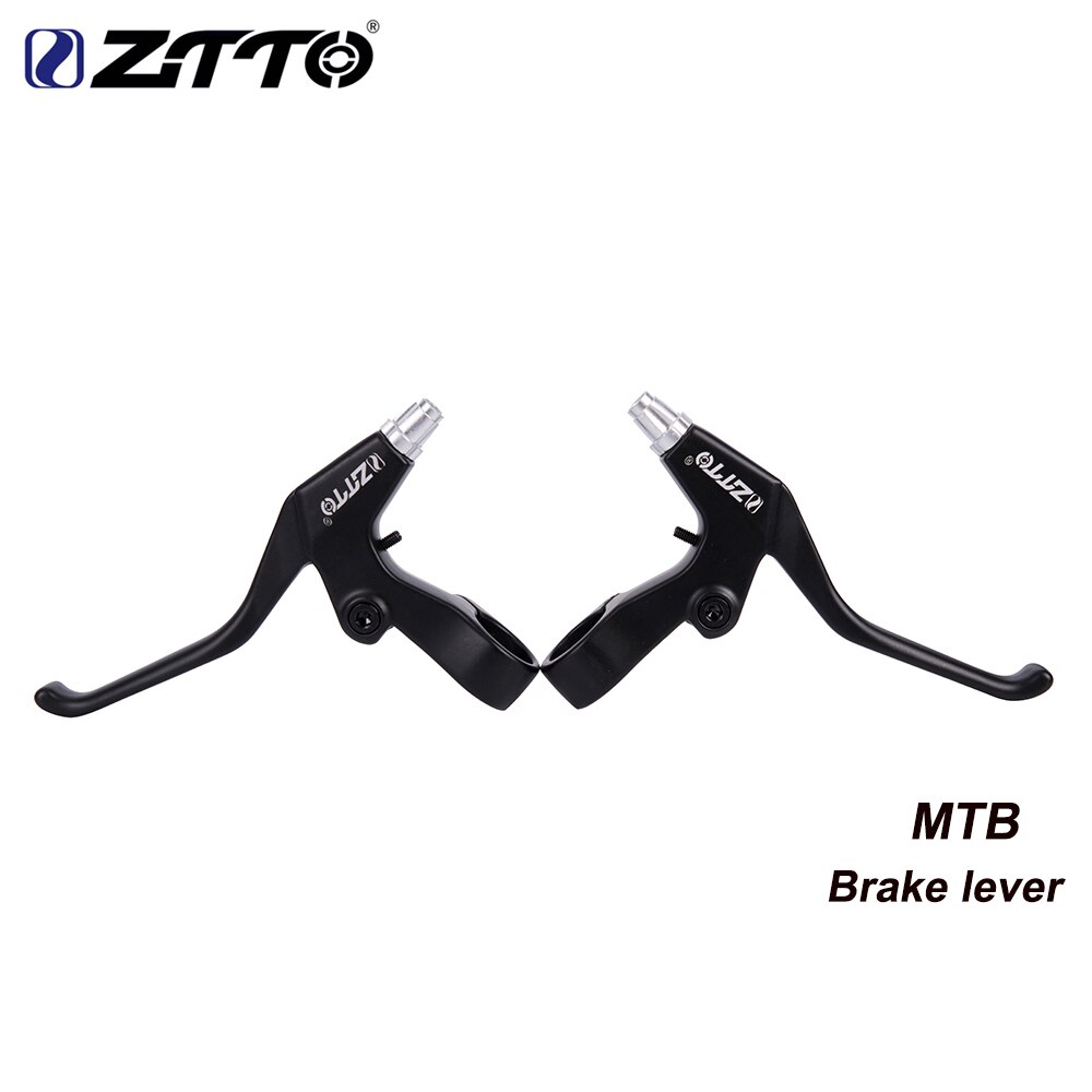 Ztto par de alavancas de freio de bicicleta, com cabo de alavanca de câmbio para engrenagem fixa de bicicleta de estrada, adjunto v, peças de freio e ciclismo alça 22.2mm: 1 pair Black Silver