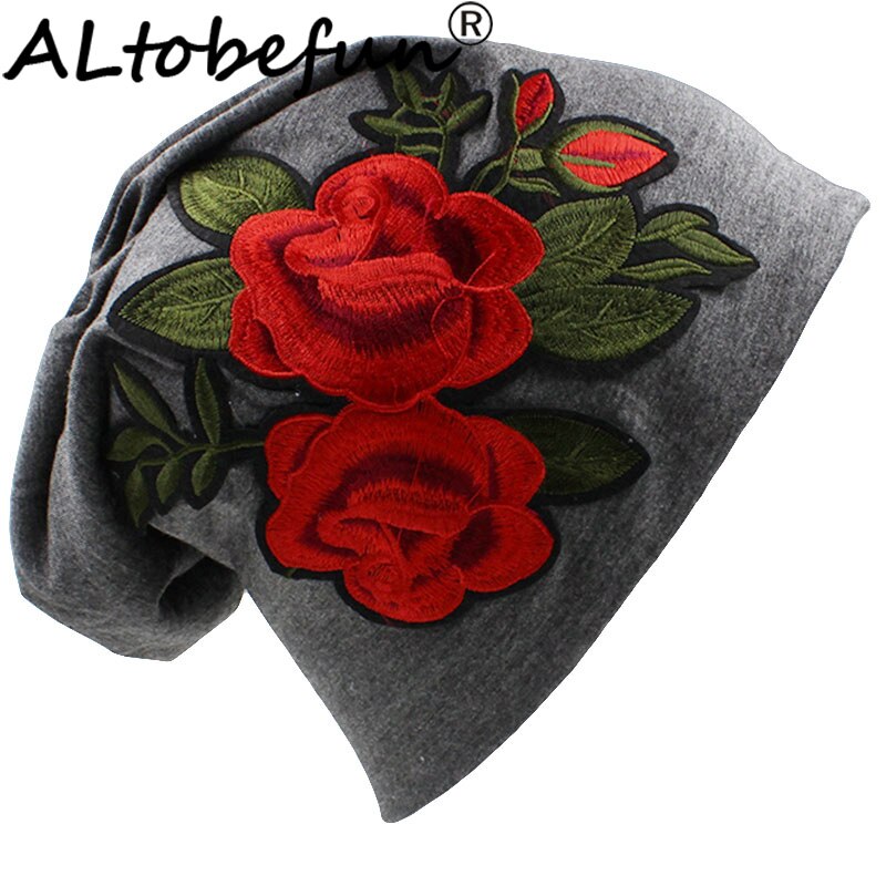 Altobefun bloemenhoed roos dunne hoed en mutsen dameshoed pet merk herfst winter meisjeshoeden voor vrouwen bht 049