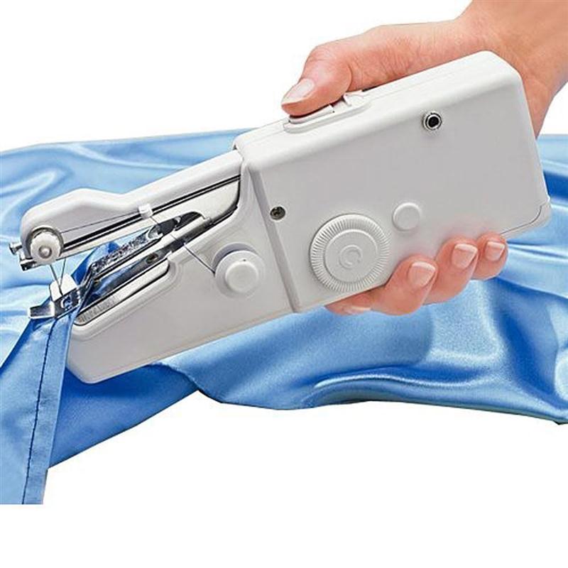 Portable Behandeld Naaimachine Handy Handheld Stitch Naaimachine (Wit)