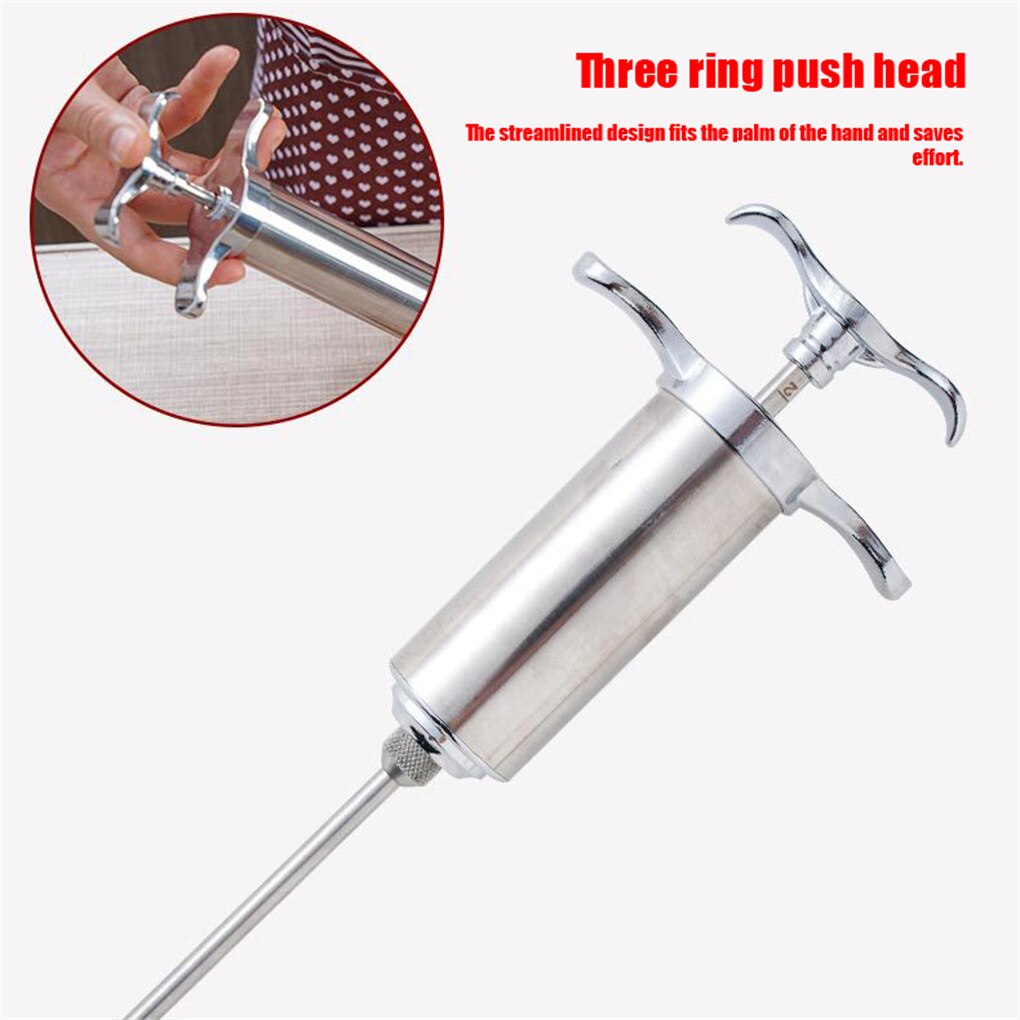 Stainless Steel Chicken Stuffing Tool Meat Gadgets, Poultry Flavoring Kit Kitchen Cooking Supplies