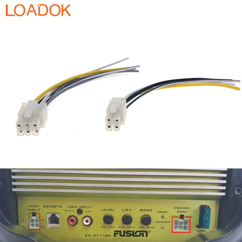 4 6 Pin Car Radio Wire Harness Power Cable For FUSION EN-AT1100 EN-AT1120 EN-AB1120 AB2120 For Alpine NVE-M300P PXA-H600 H510