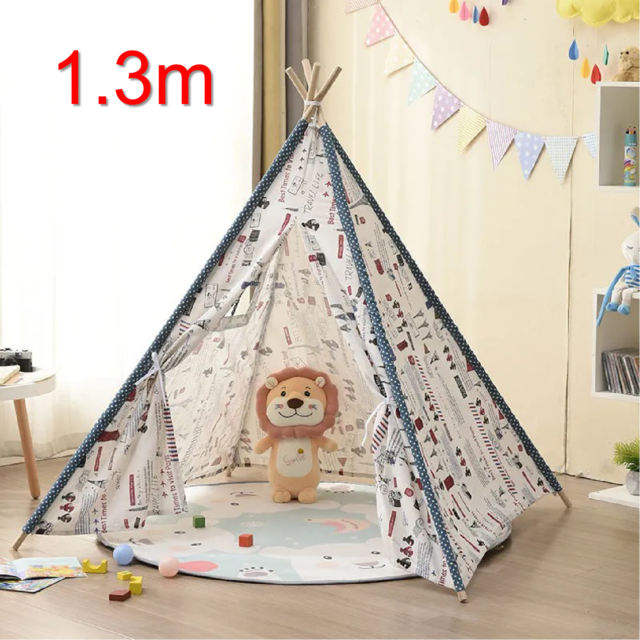 1,3 M kinder Zelt Für Kinder Geburtstag Kinder Cabana Große Spielen Haus Dekoration Teppich Tragbare Tipi Infantil Haus: AZ014-Eiffel