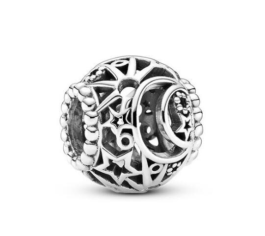 Winter 925 Sterling Silver Beads Stars and snowflakes Charm fit Original Pan Bracelet Christmas Jewelry
