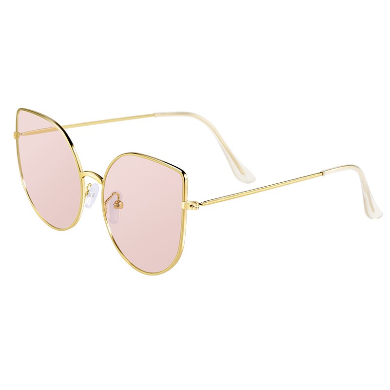 Grote metalen cat eye dameszonnebril met groot frame - verkoop van veelkleurige dameszonnebrillen retro: C2