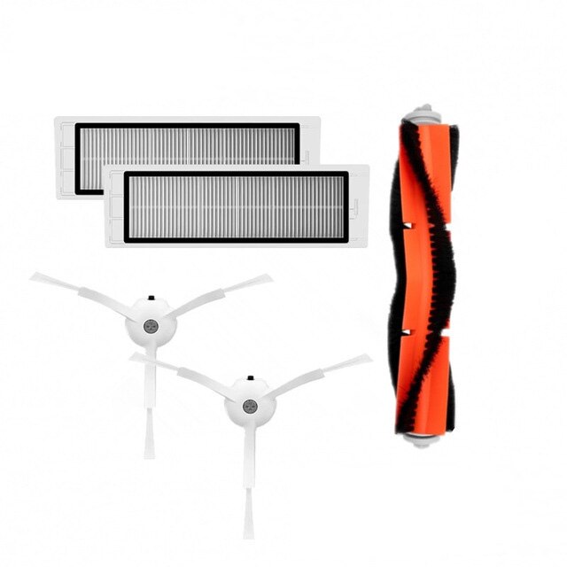 opprinnelig robot  s50 s5 hepa filter + sidebørste + hovedbørste til xiaomi mijia 1/1s/s5 max roborock støvsuger tilbehør tilbehør: Lysegrå