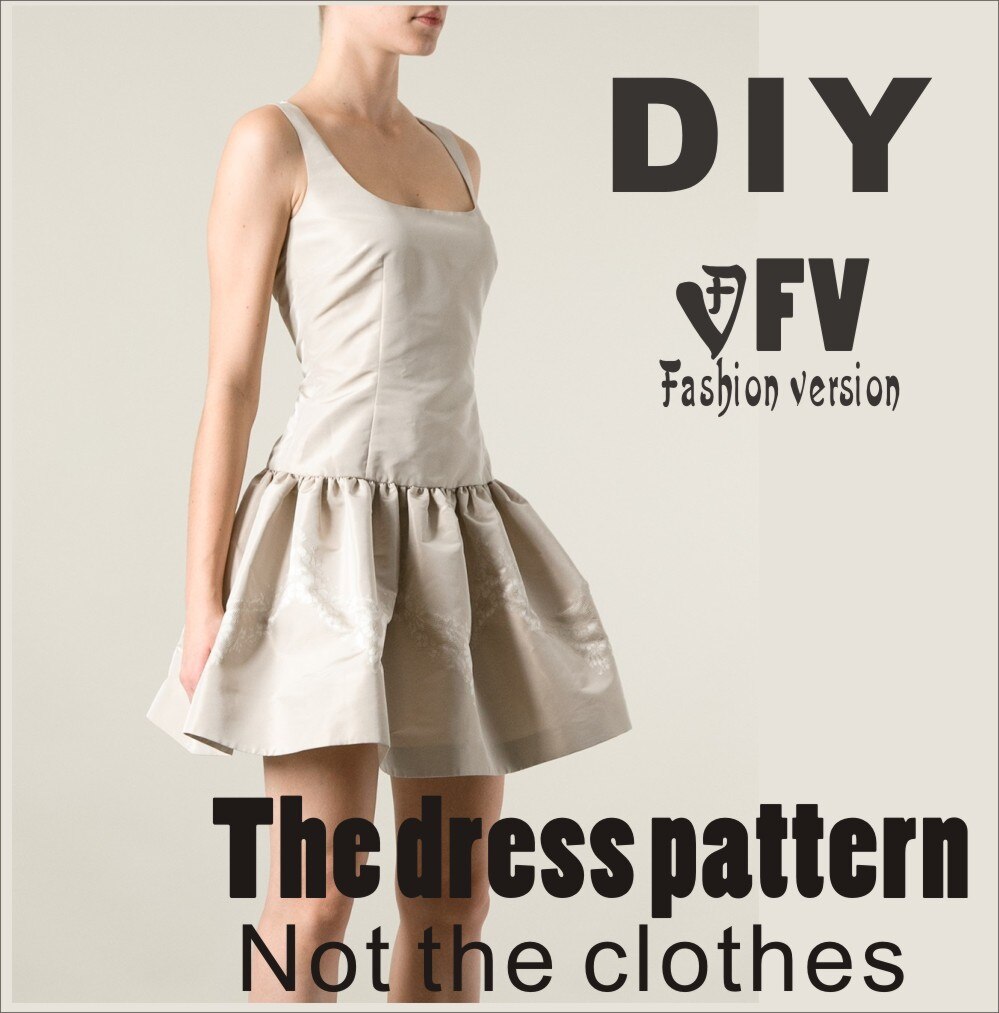Robe à coudre, modèle de vêtements à dessiner, robe pour femmes, modèle à coudre, bricolage, BLQ-69