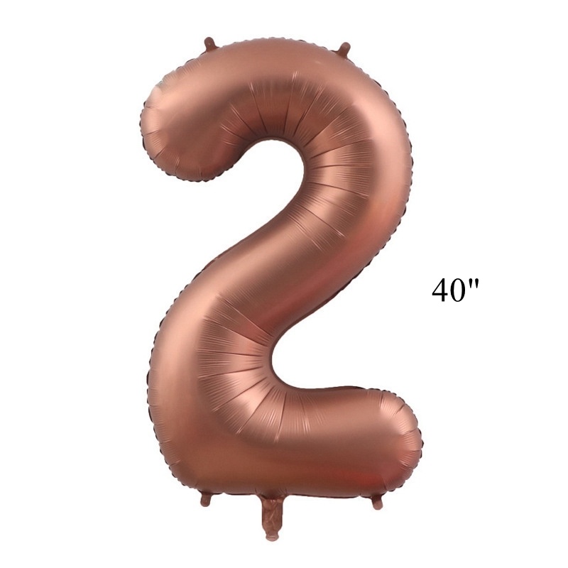 Globo con número de café Vintage de 40 pulgadas, juego de globos de caramelo Beige Retro para 30 40 50, suministros de decoración para de feliz cumpleaños, 1 ud.