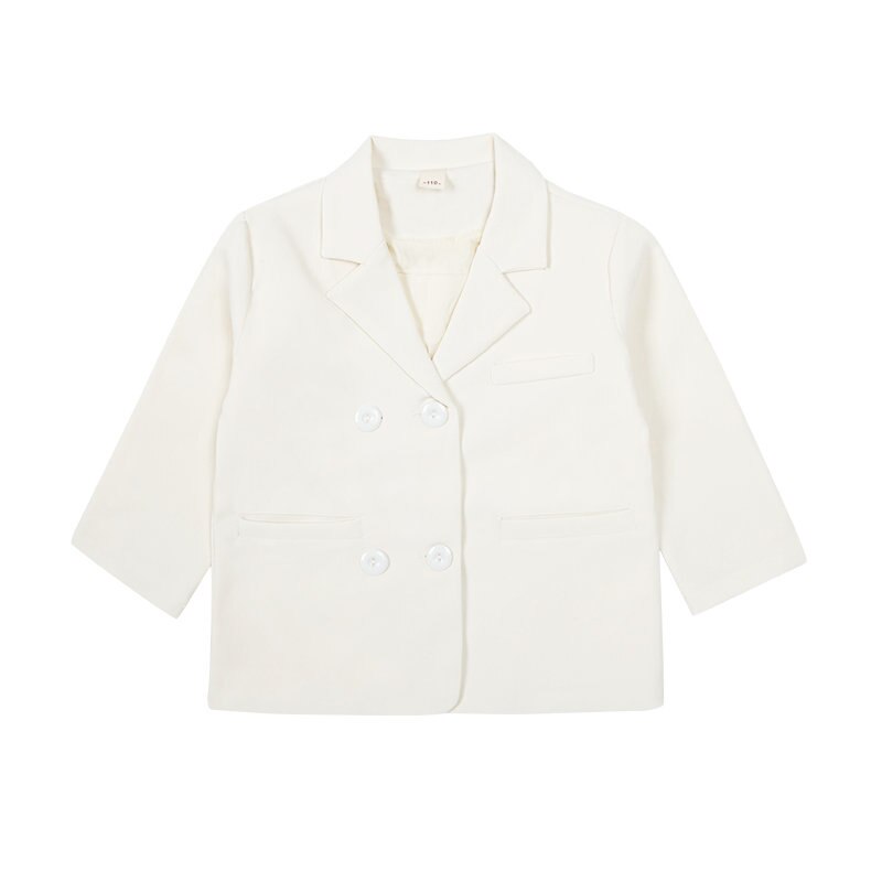 Blazer de Costume pour garçons de 4 à 13 ans, décontracté, blanc crémeux, pour fête et mariage, collection printemps-automne: 13