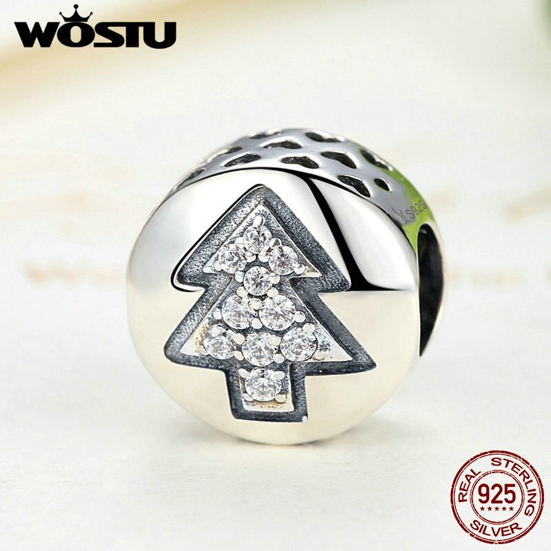 nuovo vero 925 sterlina Argento Albero Di Natale di Fascino Misura Branelli Originale wst Braccialetto Pendente Autentico Regalo Gioielli di Lusso
