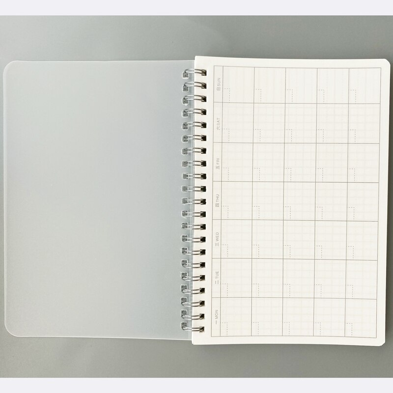Cuadernos para Agendas, agenda semanal, organizador espiral Libretas A5, libros de notas, agenda mensual de papel Kraft, Filofa: PP Monthly Plan