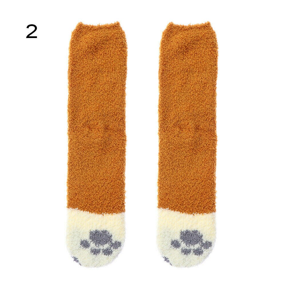 Socks Ladies Socks~ Cat Paw Soft Warm Bed Women 1 Thickening: 2