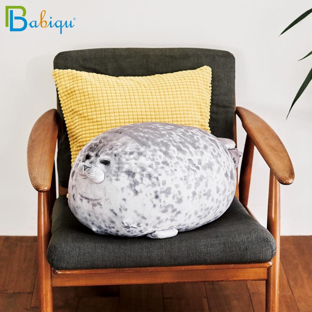 20-80cm énorme mignon Lion de mer en peluche jouets doux joint en peluche peluche sommeil poupées simulé 3D nouveauté jeter des oreillers pour les enfants