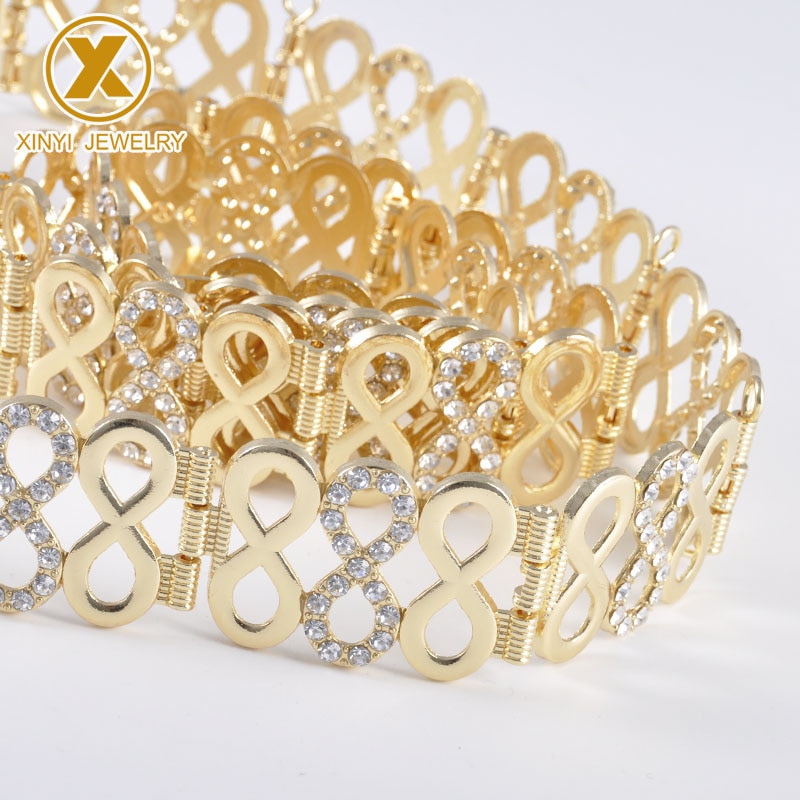 Lichaamssieraden glanzende zinklegering buikketting marokkaanse stijl sieraden riem holle trouwriem