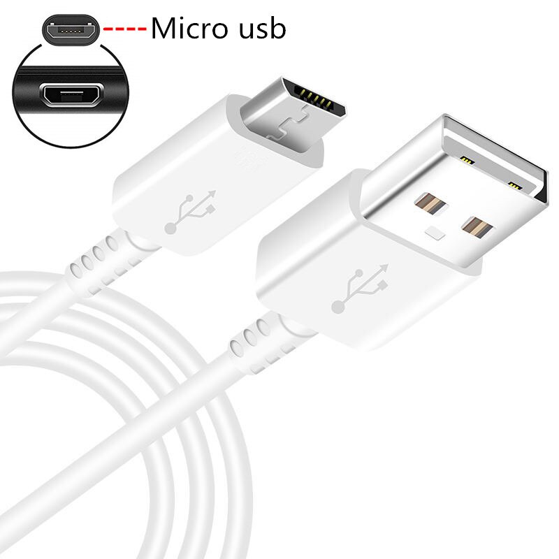 Voor Huawei P9 P20 P40 Lite P Smart Honor 7X 9A 9C 9 10i 20 30 Pro 5V 2A Muur Plug Charger Adapter & Type C Micro Usb-kabel: 1M Micro Cable