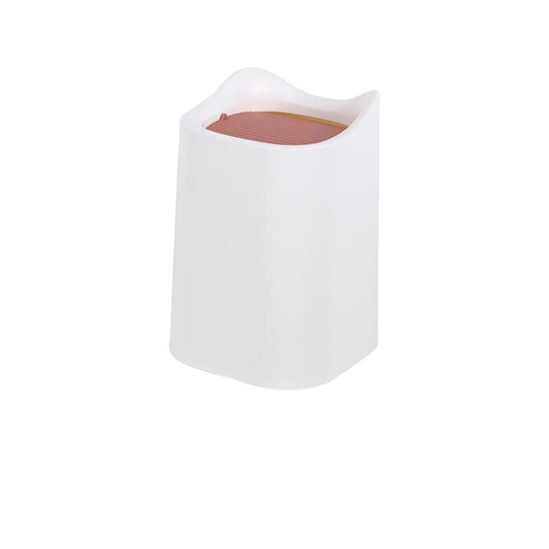 Poubelle petite poubelle mini bureau panier à ordures maison table plastique fournitures de bureau poubelle bureau voiture poubelle: Blanc