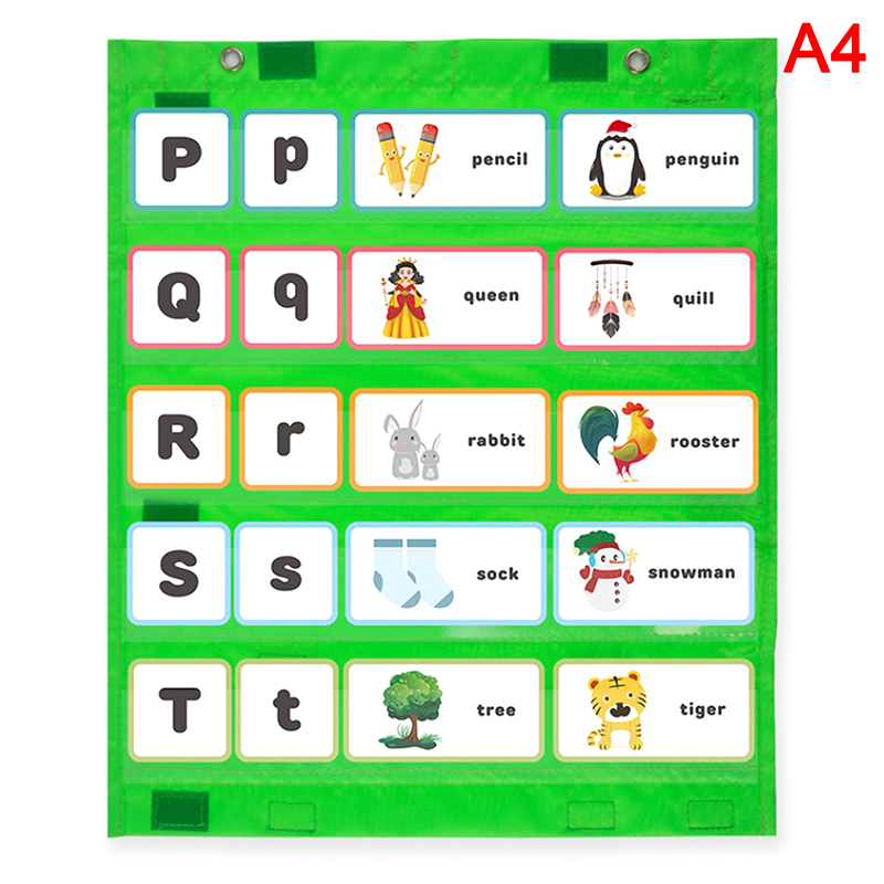 Teacher Class Schedule Magnetic Pocket Chart Double-Sided 5+2 Pocket Wall Hanging Office Schedule Pocket Chart Activity: A4