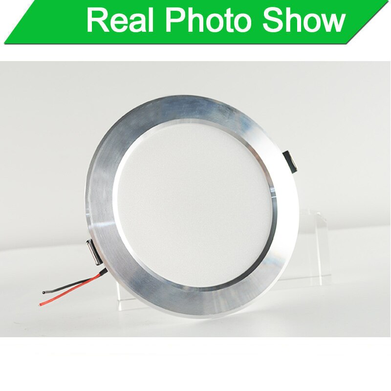 Sølv hvid ultra lys led downlight 3w 5w 10w 12w 15w 18w tynd rund led loft forsænket spot  ac85 ~ 240v downlight