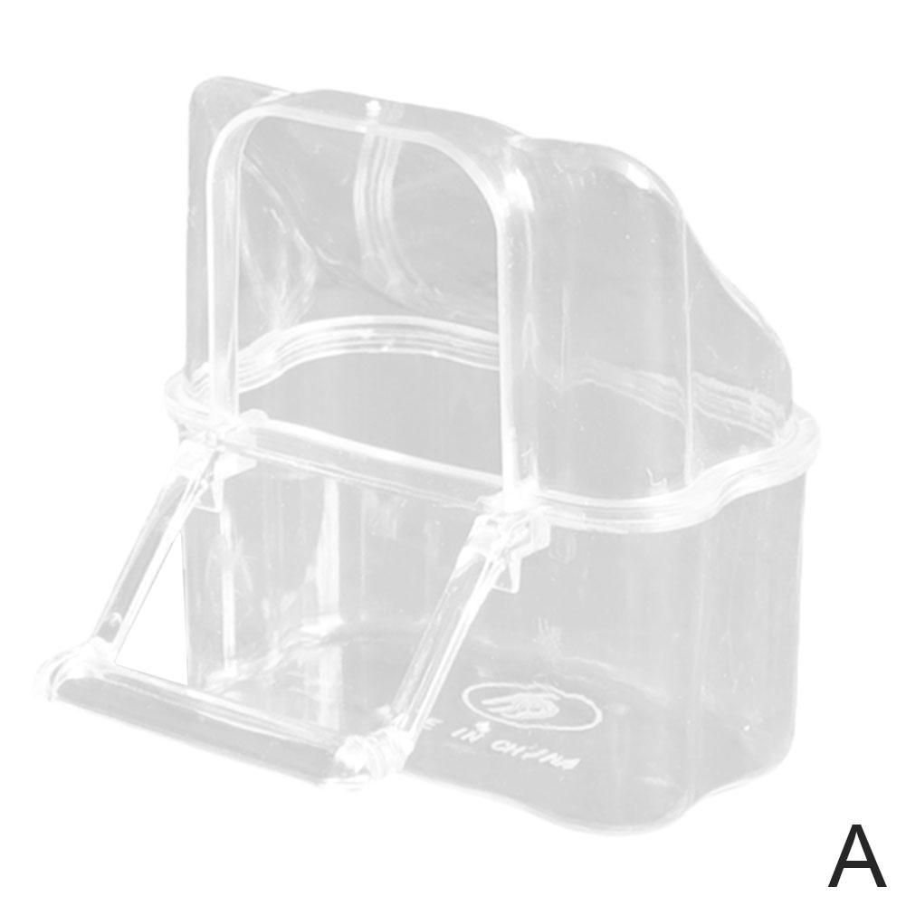 Mangeoire à oiseaux Portable de de grille, récipient d'eau et de nourriture d'oiseau suspendu pour accessoires d'oiseaux de Cage à oiseaux: WHITE