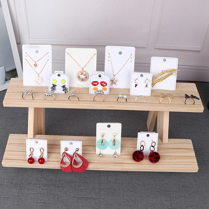 Log Ring Display Rack Multi-Layer Earring Earring Display Rack Jewelry Rack Detachable Earring Card Jewelry Rack