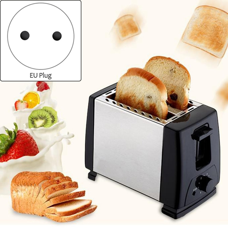 Toaster 2 Slice Stainles Steel Bread Extra Wide Slot Compact Toasters,Electrical Small Bread Machine for Waffles